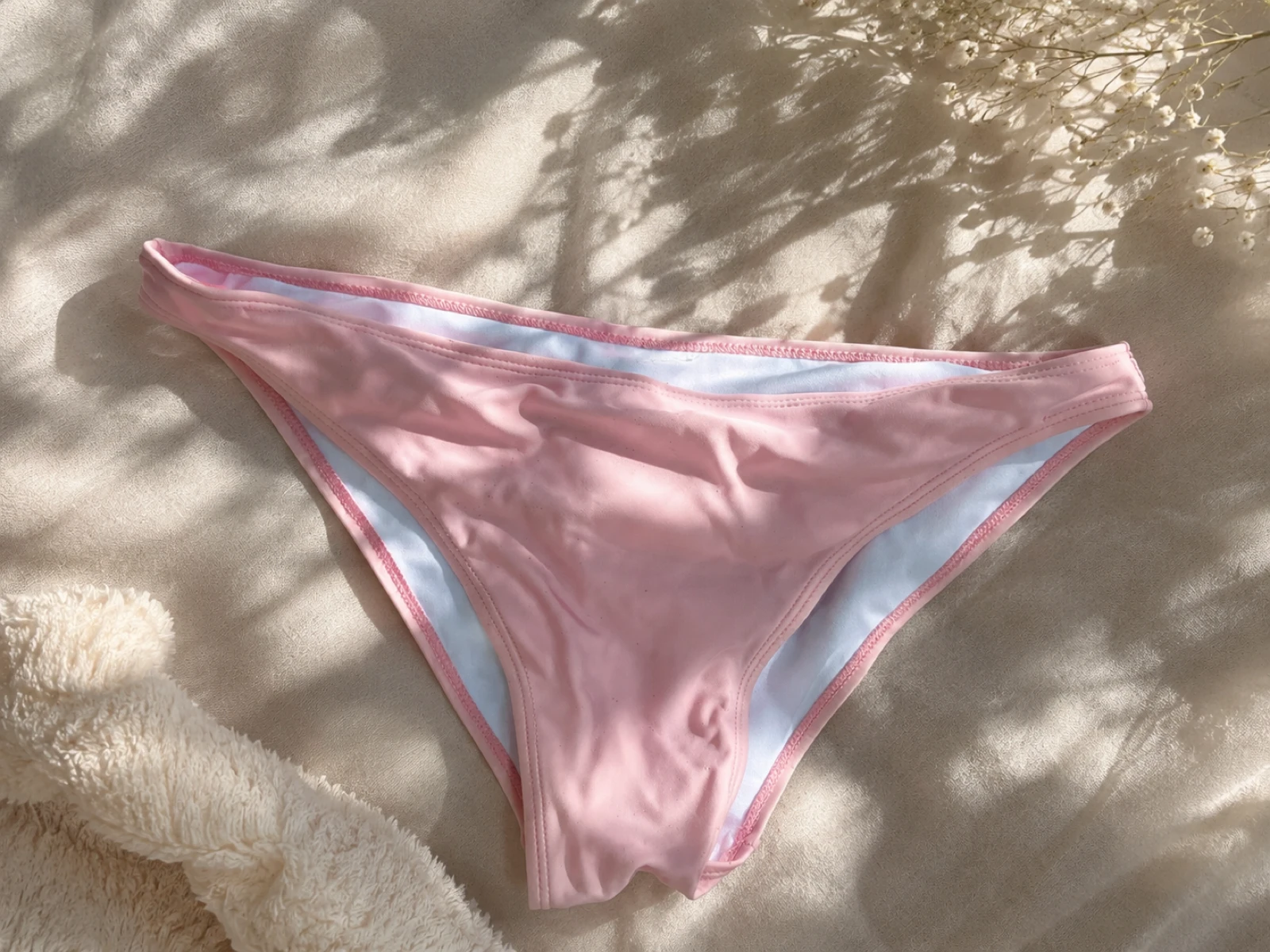 Cuecas de Biquíni Rosa Claro Mulher XL - Corte Clássico e Confortável